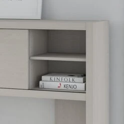 Office By Kathy Ireland® Echo L Shaped Desk With Hutch, Gray Sand (ECH031GS) -Ergot Office Furniture Shop sp46032258 s7