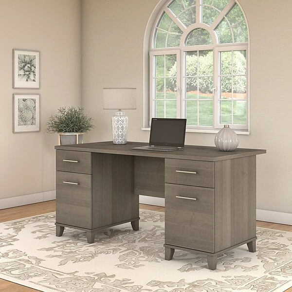 Bush Furniture Somerset 60W Office Desk, Ash Gray (WC81628K) 1 Bush Furniture Somerset 60W Office Desk, Ash Gray (WC81628K)