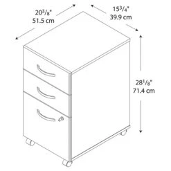 Bush Business Furniture Series C 3-Drawer Vertical File Cabinet, Locking, Letter/Legal, Hansen Cherry, 20.15" (WC24453) -Ergot Office Furniture Shop sp46631714 s7