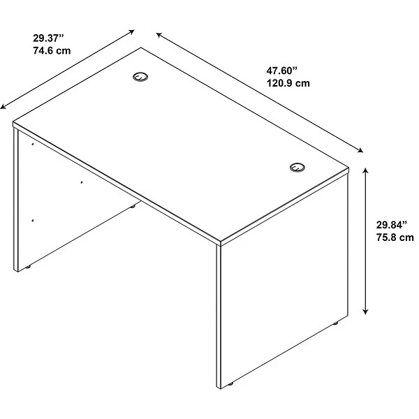 Bush Business Furniture Westfield 48W X 30D Desk, Mocha Cherry (WC12948) 4 Bush Business Furniture Westfield 48W X 30D Desk, Mocha Cherry (WC12948) - Image 4