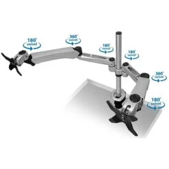 Mount-It! Modular Spring Arm Adjustable Monitor Arm, Up To 27" Monitors, Silver (MI-45116S) -Ergot Office Furniture Shop sp4712149 s7