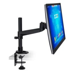 Mount-It! Modular Height Adjustable Adjustable Monitor Mount, Up To 27" Monitors, Black (MI-32116B)