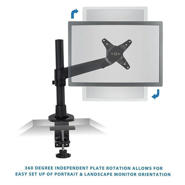 Mount-It! Modular Height Adjustable Adjustable Monitor Mount, Up To 27" Monitors, Black (MI-32116B) 5 Mount-It! Modular Height Adjustable Adjustable Monitor Mount, Up To 27" Monitors, Black (MI-32116B) - Image 5