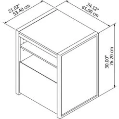 Bush Furniture Latitude Printer Stand File Cabinet, Rustic Brown Embossed (LAF124RB-03) -Ergot Office Furniture Shop sp47156578 s7
