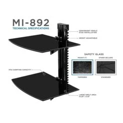 Mount-It! Floating Wall Mounted Shelf Bracket Stand, Black (MI-892) -Ergot Office Furniture Shop sp4770590 s7