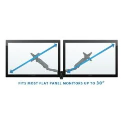 Mount-It! Modular Dual Adjustable Monitor Mounts, Up To 30" Monitors, Black (MI-45114-BLK) -Ergot Office Furniture Shop sp4770601 s7