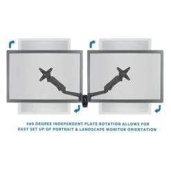 Mount-It! Modular Dual Adjustable Monitor Mounts, Up To 30" Monitors, Black (MI-45114-BLK) -Ergot Office Furniture Shop sp4770603 s7