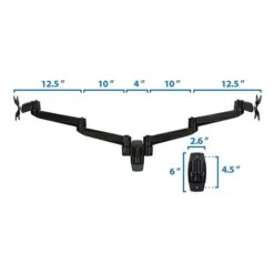 Mount-It! Modular Articulating Adjustable Monitor Mount, Up To 24" Monitors, Black (MI-43114BLK) -Ergot Office Furniture Shop sp4770638 s7