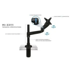 Mount-It! Single Monitor Display Mounting Arm Supports Up To 30” (MI-33111) -Ergot Office Furniture Shop sp4770645 s7
