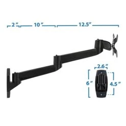Mount-It! Modular Mount Adjustable Monitor Stands, Up To 27" Monitors, Black (MI-33114-BLK) -Ergot Office Furniture Shop sp4770652 s7
