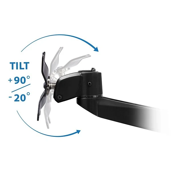 Mount-It! Modular Mount Adjustable Monitor Stands, Up To 27" Monitors, Black (MI-35114BLK) 4 Mount-It! Modular Mount Adjustable Monitor Stands, Up To 27" Monitors, Black (MI-35114BLK) - Image 4