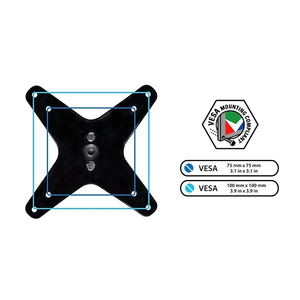 Mount-It! Modular Mount Adjustable Monitor Stands, Up To 27" Monitors, Black (MI-35114BLK) 5 Mount-It! Modular Mount Adjustable Monitor Stands, Up To 27" Monitors, Black (MI-35114BLK) - Image 5