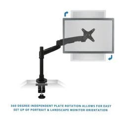 Mount-It! Modular Desk Mount Adjustable Monitor Mount, Up To 30" Monitors, Black (MI-35111B) -Ergot Office Furniture Shop sp4770668 s7