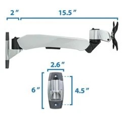 Mount-It! Modular Mount Adjustable Monitor Mount, Up To 30" Monitors, Gray/Silver (MI-34114BLK) 8 Mount-It! Modular Mount Adjustable Monitor Mount, Up To 30" Monitors, Gray/Silver (MI-34114BLK) -Ergot Office Furniture Shop sp4770687 s7