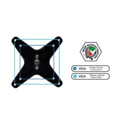 Mount-It! Modular Mount Adjustable Monitor Mount, Up To 30" Monitors, Gray/Silver (MI-34114BLK) 9 Mount-It! Modular Mount Adjustable Monitor Mount, Up To 30" Monitors, Gray/Silver (MI-34114BLK) -Ergot Office Furniture Shop sp4770688 s7