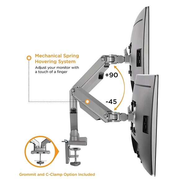 Mount-It! Dual Monitor Mount Arm With 2 USB Ports (MI-2762) 1 Mount-It! Dual Monitor Mount Arm With 2 USB Ports (MI-2762)