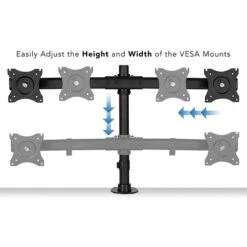 Mount-It! Dual Monitor Desk Mount For 13"-27" Screens (MI-2772) -Ergot Office Furniture Shop sp49721390 s7