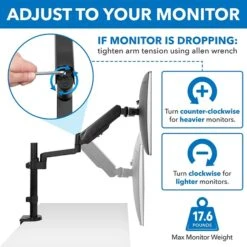 Mount-It! Monitor Arm Desk Mount For 19"-32" Screens (MI-4761) -Ergot Office Furniture Shop sp49721549 s7