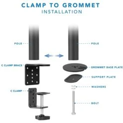 Mount-It! Large Monitor Desk Mount For 19"-42" Screens (MI-708) -Ergot Office Furniture Shop sp49721582 s7