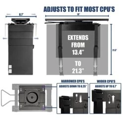 Mount-It! Under Desk CPU Strap Mount (MI-7154) -Ergot Office Furniture Shop sp49721618 s7