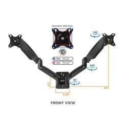 Mount-It! Dual Arm Monitor Wall Mount For 19"-27" Displays (MI-766) -Ergot Office Furniture Shop sp49721655 s7