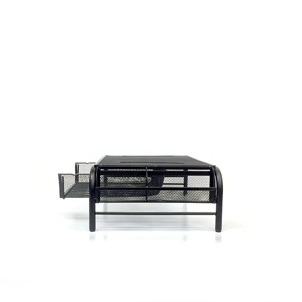 Mind Reader Metal Mesh Monitor Stand With Drawer Organizer, 3 Tier Mesh Paper Tray Organizer, 2 Piece Set, Black (MESHMON3P-BLK) 5 Mind Reader Metal Mesh Monitor Stand With Drawer Organizer, 3 Tier Mesh Paper Tray Organizer, 2 Piece Set, Black (MESHMON3P-BLK) - Image 5