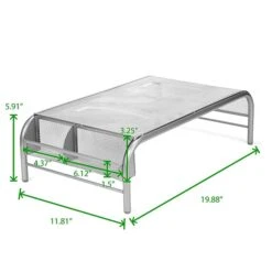 Mind Reader Metal Mesh Monitor Stand, Laptop Riser With 2 Storage Compartments, Silver (MESHM-SIL) -Ergot Office Furniture Shop sp49927779 s7