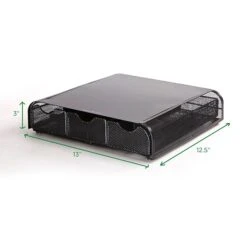 Mind Reader PC, Laptop, IMAC Monitor Stand And Desk Organizer, Black Metal Mesh (MONMESH-BLK) -Ergot Office Furniture Shop sp50899563 s7