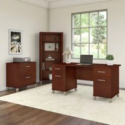 Bush Furniture Somerset 60W Office Desk, Hansen Cherry (WC81728K) 12 Bush Furniture Somerset 60W Office Desk, Hansen Cherry (WC81728K) -Ergot Office Furniture Shop sp50982397 s7