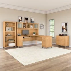 Bush Furniture Somerset 72W L Shaped Desk, Maple Cross (WC81410K) 12 Bush Furniture Somerset 72W L Shaped Desk, Maple Cross (WC81410K) -Ergot Office Furniture Shop sp50982937 s7
