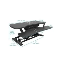 VersaDesk PowerPro 36"W Electric Sit To Stand Desktop Converter With Keyboard Tray & USB Port, Black (SP7643624-00-01) 11 VersaDesk PowerPro 36"W Electric Sit To Stand Desktop Converter With Keyboard Tray & USB Port, Black (SP7643624-00-01) -Ergot Office Furniture Shop sp50988094 s7
