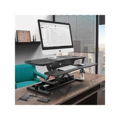 VersaDesk PowerPro 36"W Electric Sit To Stand Desktop Converter With Keyboard Tray & USB Port, Black (SP7643624-00-01) 13 VersaDesk PowerPro 36"W Electric Sit To Stand Desktop Converter With Keyboard Tray & USB Port, Black (SP7643624-00-01) -Ergot Office Furniture Shop sp50988096 s7