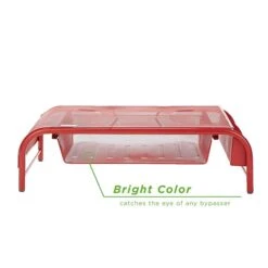 Mind Reader Metal Mesh Monitor Stand And Desk Organizer With Drawer, Desktop Monitor Stand Organizer, Red (MESHMONSTA-RED) -Ergot Office Furniture Shop sp51414031 s7