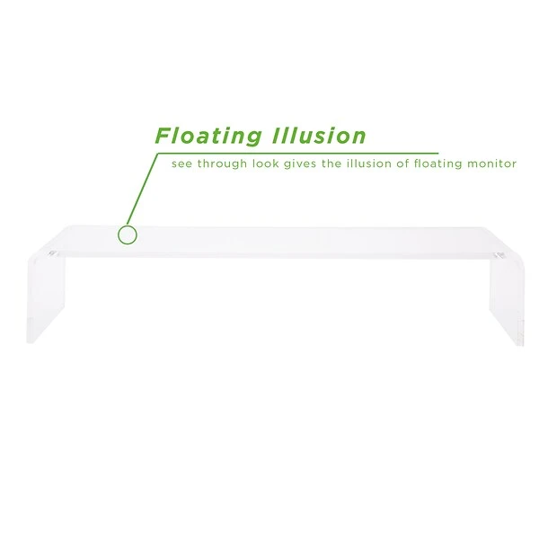 Mind Reader Acrylic Monitor Stand, Durable Monitor Riser For Computer, Laptop, IMac, Dell, Printer Stand, Clear (ACRMON-CLR) 5 Mind Reader Acrylic Monitor Stand, Durable Monitor Riser For Computer, Laptop, IMac, Dell, Printer Stand, Clear (ACRMON-CLR) - Image 5