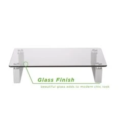 Mind Reader Glass Monitor Stand, Desktop Monitor Stand, Stand Riser For Computer, Laptop, Desk, Clear (GLASS-CLR) -Ergot Office Furniture Shop sp51414127 s7