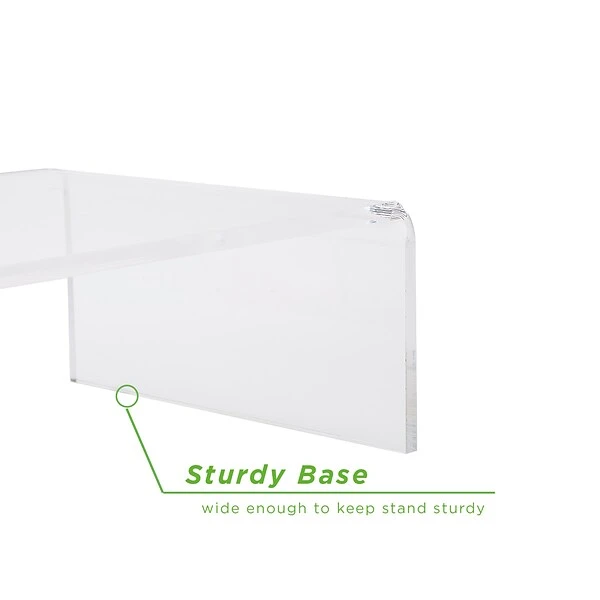 Mind Reader Acrylic Monitor Stand, Durable Monitor Riser For Computer, Laptop, IMac, Dell, Printer Stand, Clear (ACRMON-CLR) 4 Mind Reader Acrylic Monitor Stand, Durable Monitor Riser For Computer, Laptop, IMac, Dell, Printer Stand, Clear (ACRMON-CLR) - Image 4