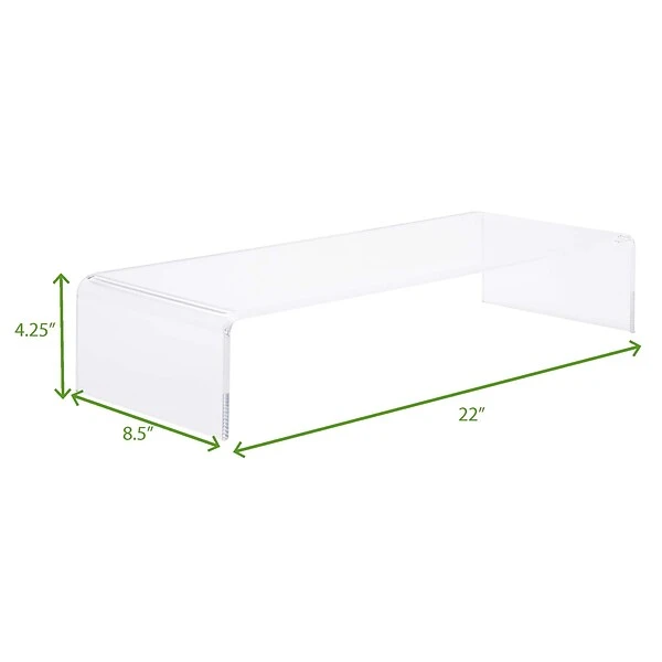 Mind Reader Acrylic Monitor Stand, Durable Monitor Riser For Computer, Laptop, IMac, Dell, Printer Stand, Clear (ACRMON-CLR) 6 Mind Reader Acrylic Monitor Stand, Durable Monitor Riser For Computer, Laptop, IMac, Dell, Printer Stand, Clear (ACRMON-CLR) - Image 6