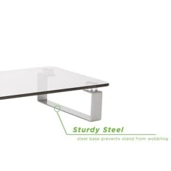 Mind Reader Glass Monitor Stand, Desktop Monitor Stand, Stand Riser For Computer, Laptop, Desk, Clear (GLASS-CLR) -Ergot Office Furniture Shop sp51414143 s7