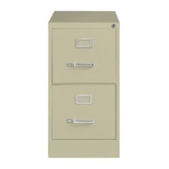 2-Drawer Vertical File Cabinet, Letter-Size, Putty, 22" Deep (17889)