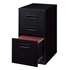 3-Drawer Mobile File Cabinet With Wheels, Black, 19" Deep (19528) 5 3-Drawer Mobile File Cabinet With Wheels, Black, 19" Deep (19528) -Ergot Office Furniture Shop sp54959340 s7