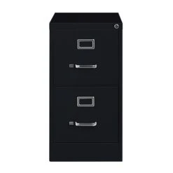 2-Drawer Letter Width Vertical File Cabinet, Black, 22" Deep (17890)