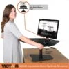 Victor Technology High Rise Adjustable Standing Desk Converter, 28" W, Laminate Wood (DC200)