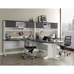 Ameriwood Home Pursuit Credenza, Gray (9800296) -Ergot Office Furniture Shop sp60784651 s7