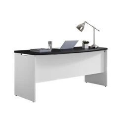 Ameriwood Home Pursuit 66"W Executive Desk, Gray (9319296)