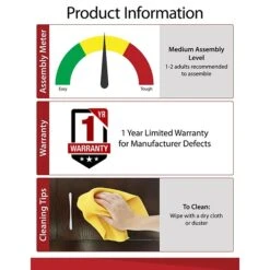 Ameriwood Home Candon 45"W Desk, Medium Brown (9892096COM) -Ergot Office Furniture Shop sp60785926 s7