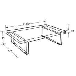 Azar Deluxe Riser Display Monitor Stand, Clear (515363)