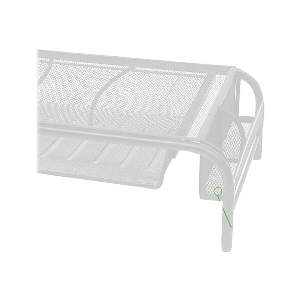 Mind Reader Network Collection Metal Mesh Monitor Stand With Drawer, Up To 24" Monitor, White (MESHMONSTA-WHT) 4 Mind Reader Network Collection Metal Mesh Monitor Stand With Drawer, Up To 24" Monitor, White (MESHMONSTA-WHT) - Image 4