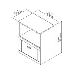 Bush Furniture Townhill 1-Drawer Lateral File Cabinet, Not Assembled, Letter, Madison Cherry/Washed Gray (TNF124WM2-03) -Ergot Office Furniture Shop sp67440454 s7