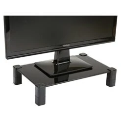 Mind Reader Adjustable Monitor Stand, Black (4LEGLASS-BLK) -Ergot Office Furniture Shop sp67440505 s7