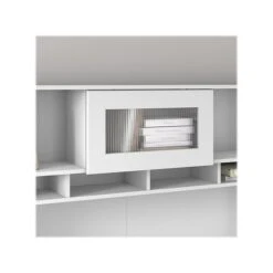 Bush Furniture Cabot 60" L-Shaped Computer Desk With Hutch, White (CAB001WHN) -Ergot Office Furniture Shop sp68087196 s7